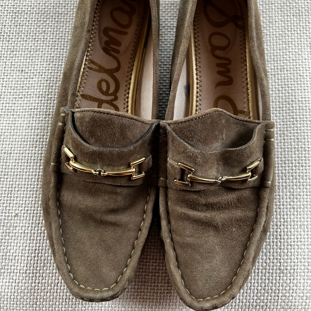Sam Edelman Olive Green Khaki Loafers, Size 9